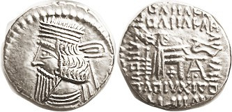 PARTHIA, Vologases III (now he wants to be called Pakoros I), 105-147 AD, Drachm...