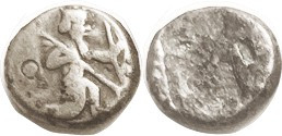 PERSIA, Siglos, c. 450-330 BC, King stg r with spear & bow, S4682 (£75); F, well...