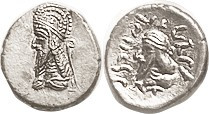 PERSIS, Napad (a/k/a Kapat), 1st cent AD, Hemidrachm, Bust l., in Parthian tiara...