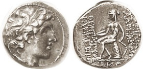 SYRIA, Alexander I, 152-145 BC, Drachm, His head r/ Apollo std l, 2 monograms below, SC1785; VF-EF, obv just sl off-ctr, rev centered, good metal with...