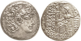 SYRIA, Aulus Gabinius, Proconsul, 57-55 BC, in name of Philip Philadelphus, Tet., Philip's head r/Zeus std l hldg Victory, Gabinius monogram at left; ...