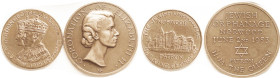 Medal Pair: "The Jewish Orphanage Norwood" (London), "Patron," George VI Coronation 1937, 29 mm, gilt bronze, EF (A VF/EF sold for $76, Peus 4/14) plu...