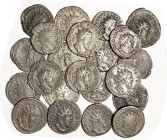 ROMAN, Postumus 259-68, Ants, 22 pcs, F or so, many technically VF but crude & detractions, many with weak revs but generally strong portraits.