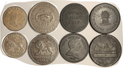 GREAT BRITAIN, 8 diff Commercial Tokens 1811-14, 2 1/2ds & 6 Pennies, all F or better & decent.