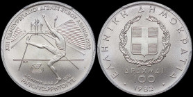 GREECE: 100 Drachmas (1982) in silver (0,900) commemorating the XIII Pan-European Track and Field Events - Athens 1982 / part of "ΡΗΤΟΙ ΤΑΡΡΗΤΟΙ ΤΕ" s...