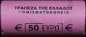 GREECE: 25x 2 Euro (2013) in bi-metal commemorating the 100th Anniversary of the Union of Crete with Greece. Inside official roll from the Bank of Gre...