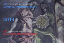 GREECE: 2 Euro (2014) in bi-metal commemorating the 400 years from the death of Domenikos Theotokopoulos. Inside official wallet blister. (Hellas E.8....
