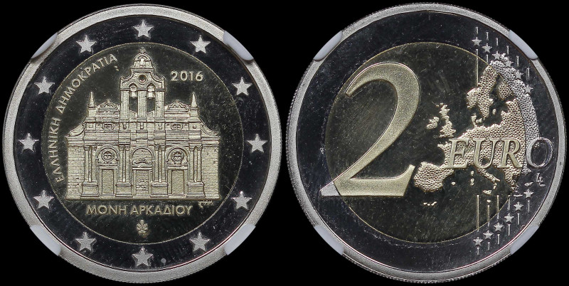 GREECE: 2 Euro (2016) in bi-metal commemorating the 150 years from the Arkadi Mo...