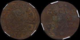 GREECE: ITALIAN STATES / VENICE (ISOLE & ARMATA): 2 Soldi (1688) in copper. Lion of St Mark with the inscription "S.MARC.VEN" on obverse. The inscript...
