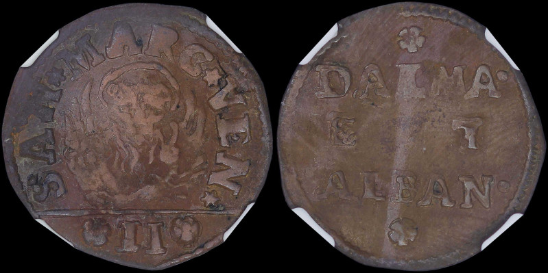 GREECE: ITALIAN STATES / VENICE (DALMATIA & ALBANIA): 2 Soldi (1691) (type I) in...