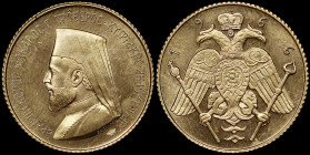 CYPRUS: 1 Sovereign (1966) in gold (0,917). Bust of Archbishop Makarios III facing left on obverse. Double-headed eagle on reverse. (X# M4) & (Fitikid...