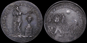 GREECE: Silver commemorative medal (1823) for the death of General Markos Botsaris, hero of the Greek War of Independence who died in the battle of Ka...