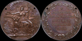 GREECE: GREECE: Bronze medal (1896 dated) commemorating the 1st Olympics in Athens. Personification of Victory on obverse. Inscription "ΔΙΕΘΝΕΙΣ ΟΛΥΜΠ...