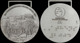 GREECE: GREECE: Not awarded silver (0,925) medal for the 2nd place winners of Athens Paralympic Games 2004. A relief engraving of the Parthenon atop t...