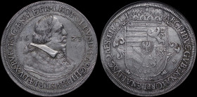 AUSTRIA: 1 Thaler (16Z3) in silver. Bust of Leopold facing right divides date on obverse. Crowned plain arms on reverse. Inside slab by NGC "AU 53". C...