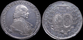 AUSTRIAN STATES / SALZBURG: 1 Thaler (1761) in silver. Bust of Sigmund III facing right on obverse. Hat of Cardinal above two oval shield on reverse. ...