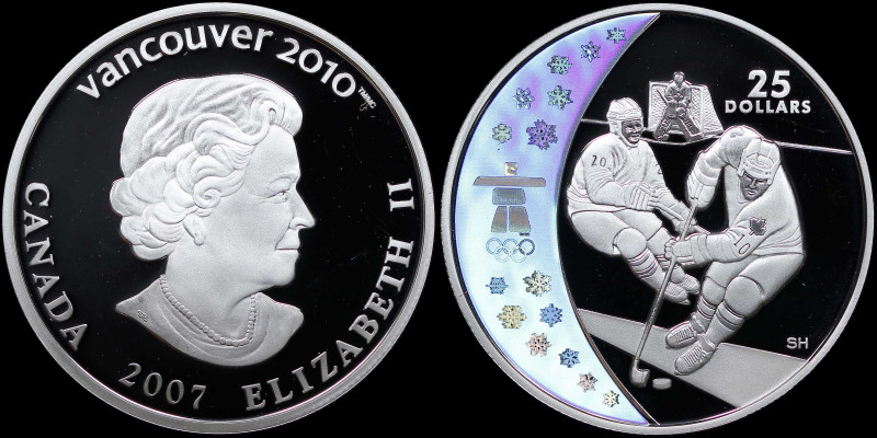 CANADA: 25 Dollars (2007) in silver (0,925) from the Vancouver Olympics series. ...