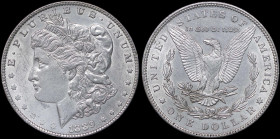 USA: 1 Dollar (1889) in silver (0,900). Head of Liberty facing left and legend "E.PLURIBUS.UNUM" on obverse. American eagle and legend "UNITED STATES ...