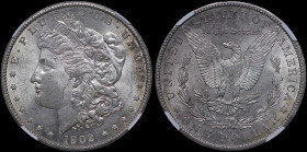 USA: 1 Dollar (1902 O) in silver (0,900). Head of Liberty facing left and legend "E.PLURIBUS.UNUM" on obverse. American eagle and legend "UNITED STATE...