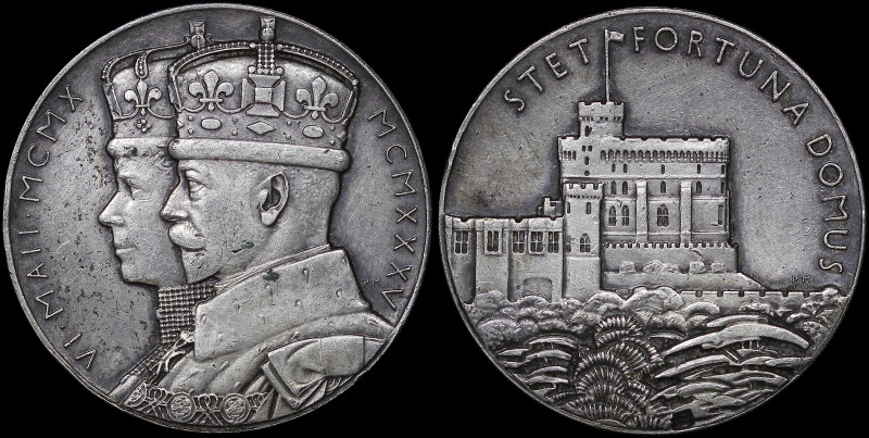 GREAT BRITAIN: Silver Jubilee medal (1910-1935) in silver. Busts of George V and...