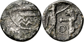 Fenicia. (s. IV a.C.). Evagoras. Sidon. 1/8 de shekel. (S. 5943). Anverso descentrado. 0,71 g. BC/MBC.