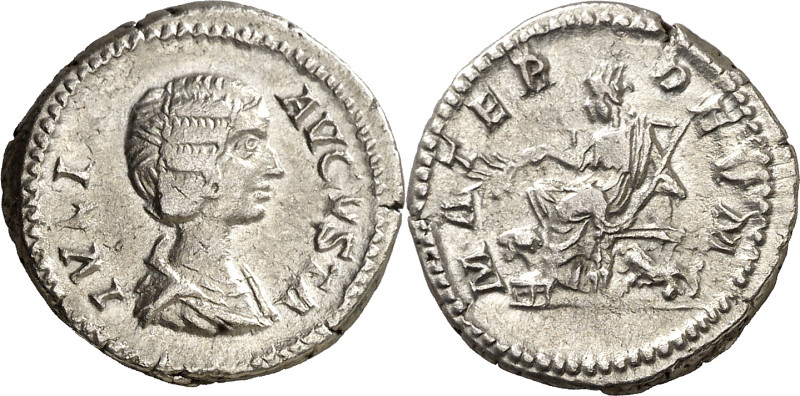 (198 d.C.). Julia Domna. Denario. (Spink 6593) (S. 123) (RIC. 564). 3,57 g. MBC+...