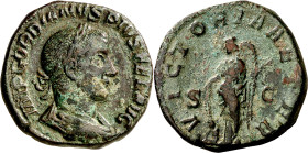(243-244 d.C.). Gordiano III. Sestercio. (Spink 8741) (Co. 351) (RIC. 337a). 19,67 g. MBC+/MBC.