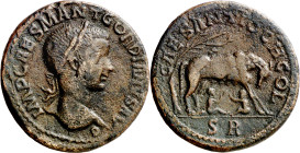 Gordiano III. Pisidia. Antioquía. AE 33. (S.GIC. falta) (SNG France 1196). 25,84 g. MBC.