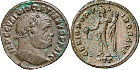 (297-298 d.C.). Diocleciano. Heraclea. Follis. (Spink 12787) (Co. 106) (RIC. 19a). Oxidaciones. 8,91 g. MBC+.