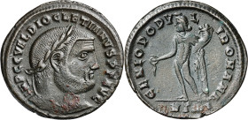 (298 d.C.). Diocleciano. Heraclea. Follis. (Spink 12787) (Co. 106) (RIC. 23a). Oxidaciones. 8,72 g. (EBC-).