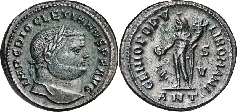 (300-301 d.C.). Diocleciano. Antioquía. Follis. (Spink 12797) (Co. 101) (RIC. 54...