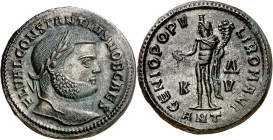 (300-301 d.C.). Constancio I, Cloro. Antioquía. Follis. (Spink 14069) (Co. 89) (RIC. 55a). 10,52 g. EBC+.