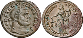 (300-303 d.C.). Constancio I, Cloro. Ticinum. Follis. (Spink 14092) (Co. 264) (RIC. 44a). Oxidaciones. 10,63 g. EBC-/MBC+.