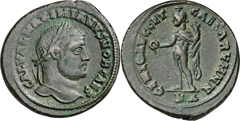 (297-299 d.C.). Galerio Maximiano. Cyzicus. Follis. (Spink 14342) (Co. 39) (RIC....