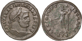 (297-298 d.C.). Galerio Maximiano. Heraclea. Follis. (Spink 14372) (Co. 78) (RIC. 20b). 9,86 g. MBC.