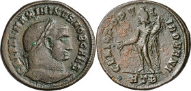 (305-307 d.C.). Maximino II, Daza. Heraclea. Follis. (Spink 14746) (Co. 81) (RIC. 26b). 11,46 g. MBC.