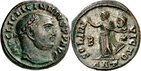 (312 d.C.). Licinio padre. Antioquía. Follis. (Spink 15275) (Co. falta) (RIC. 167a). 5,54 g. EBC-/EBC.