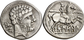 Bolscan (Huesca). Denario. (FAB. 1911) (ACIP. 1422). 3,59 g. MBC+.