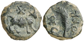 Segobriga (Saelices). Cuadrante. (FAB. 2184) (ACIP. 1843). Pátina verde. 2,39 g. MBC+.