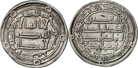Califato Omeya de Damasco. AH 123. Hisham ibn Abd al-Malik. Wassit. Dirhem. (S.Album 137) (Lavoix 525). Ex Áureo, 20/04/2005, nº 2354. 2,88 g. EBC-.