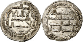Emirato Independiente. ah 186. Al-Hakem I. Al Andalus. Dirhem. (V. 84) (Fro. 1). Ex Áureo 30/10/2002, nº 2411. 2,71 g. EBC.