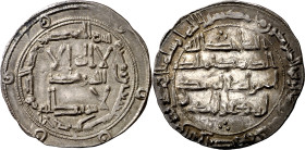 Emirato Independiente. AH 190. Al-Hakem I. Al Andalus. Dirhem. (V. 88) (Fro. 3). Ex Áureo 27/10/2004, nº 3162. 2,70 g. EBC.