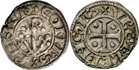 Comtat d'Urgell. Ponç de Cabrera (1236-1243). Agramunt. Diner. (Cru.V.S. 126) (Cru.C.G. 1943). 0,90 g. MBC.