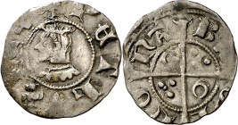 Pere III (1336-1387). Barcelona. Òbol. (Cru.V.S. 417.1 var) (Cru.C.G. 2239 var). Atractiva. 0,41 g. MBC+.
