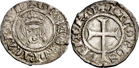 Jaume II de Mallorca (1276-1285 / 1298-1311). Mallorca. Diner. (Cru.V.S. 542) (Cru.C.G. 2508). Ligera doble acuñación. 0,86 g. MBC/MBC+.