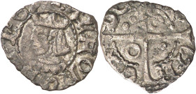 Alfons IV (1416-1458). Perpinyà. Òbol. (Cru.V.S. 829) (Cru.C.G. 2879). Atractiva. Ex Áureo 20/10/1999, nº 1353. Escasa. 0,49 g. MBC+.