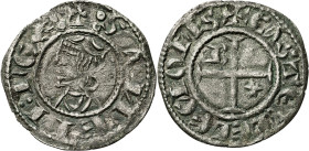 Sancho IV (1284-1295). Burgos. Meaja coronada. (AB. 308, como seisén). 0,62 g. MBC.