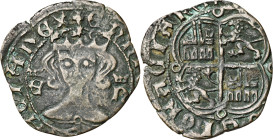 Enrique II (1368-1379). Sin marca de ceca (taller indeterminado). Real de vellón de busto. (AB. 432). 2,37 g. MBC-.