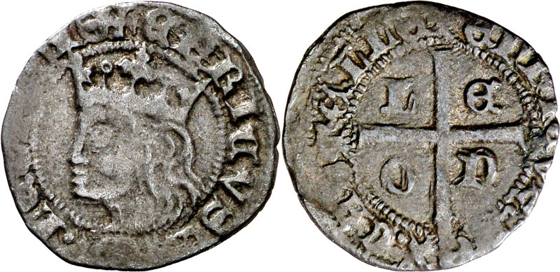 Enrique II (1368-1379). León. Cruzado. (AB. 470.1). Escasa. 1,68 g. MBC.
