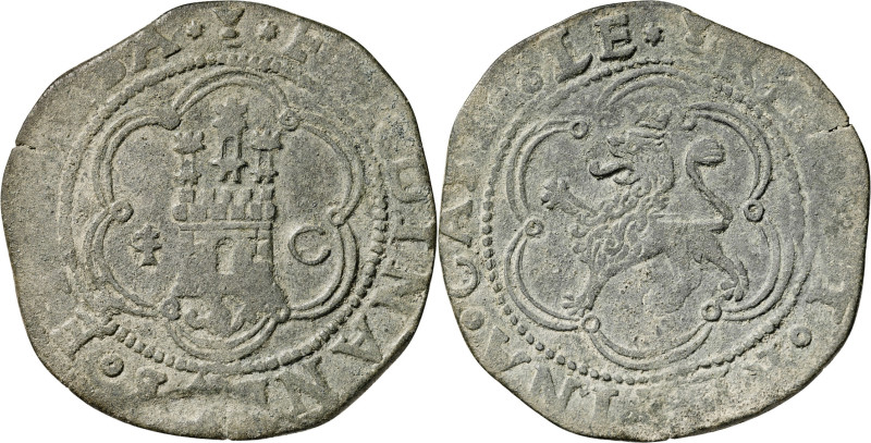 Reyes Católicos. Cuenca. 4 maravedís. (AC. 135). como inicio de leyendas. 6,53 g...